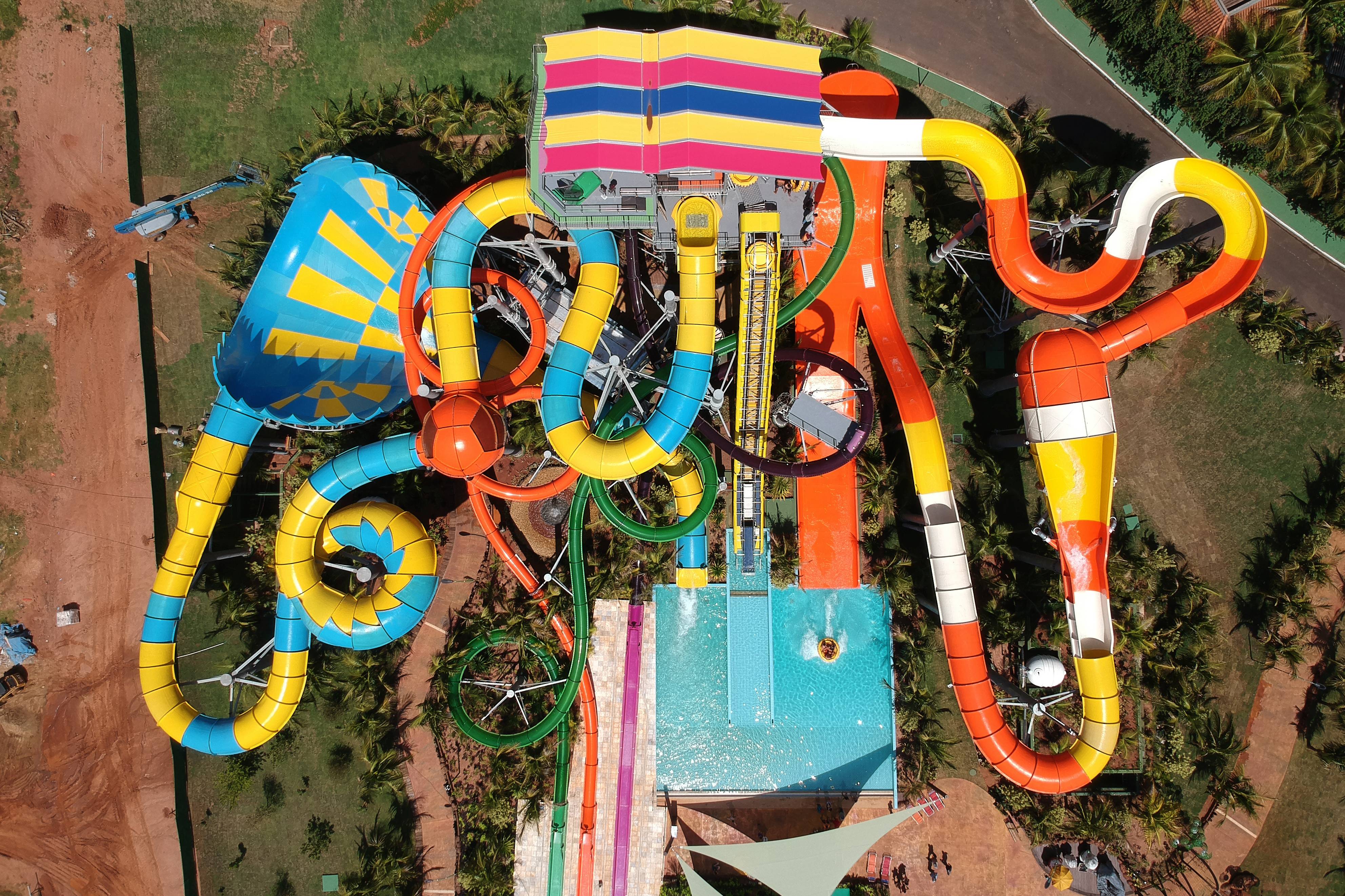 Brinquedo "Lendário" do parque Thermas dos Laranjais, em Olímpia, SP